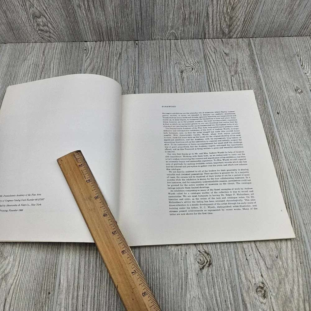 Andrew Wyeth 1966 Exhibition Catalog Abercrombie & Fitch PAFA Vintage‎ Art Book